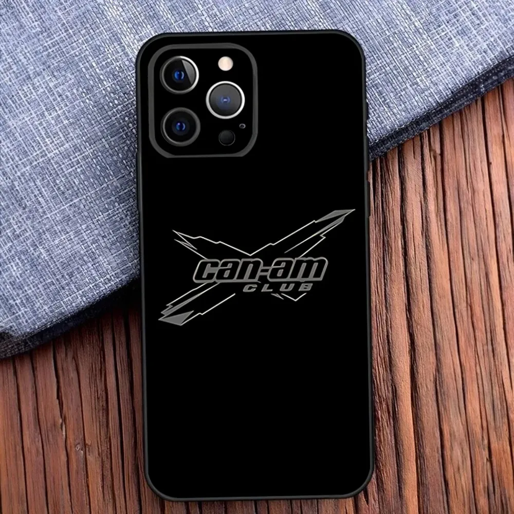 حافظة هاتف Can Am Can-am Team Logo لهاتف iPhone 16,15,14,13,12,11,Pro,X,XS,Max,XR,Plus,غطاء أسود ناعم صغير #5