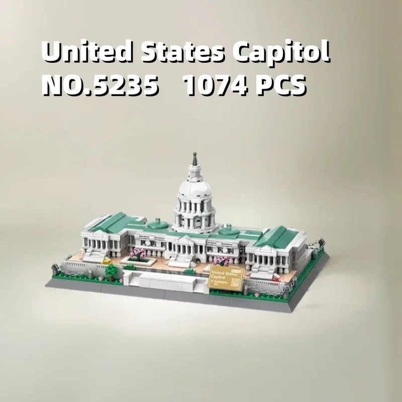 

1074pcs Building Blocks The United States Capitol Architecture 5235 Model Bricks Assembly Educational Toys For Kids Adult Gifts