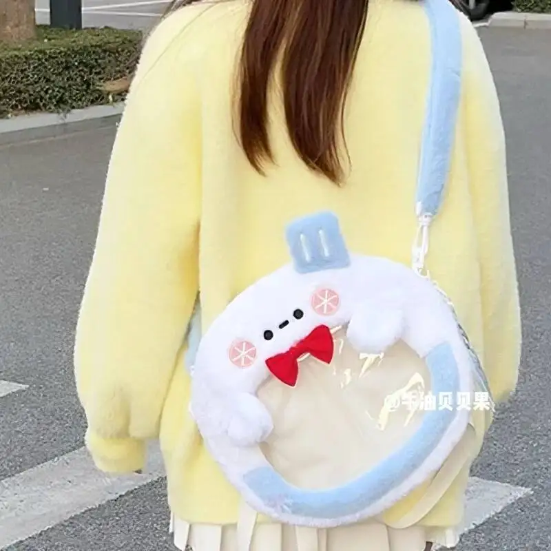 لعبة الحب والمساحة العميقة كوسبلاي Xavier Zayne Sylus Rafayel Caleb حقيبة كتف من القطيفة ذات الفم الكبير وسحاب شفاف