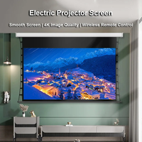 NEW Motorized Tab Tension Projector Screen ALR High Class Grey Crystal Material for Long Throw Projectors Support 4K 3D