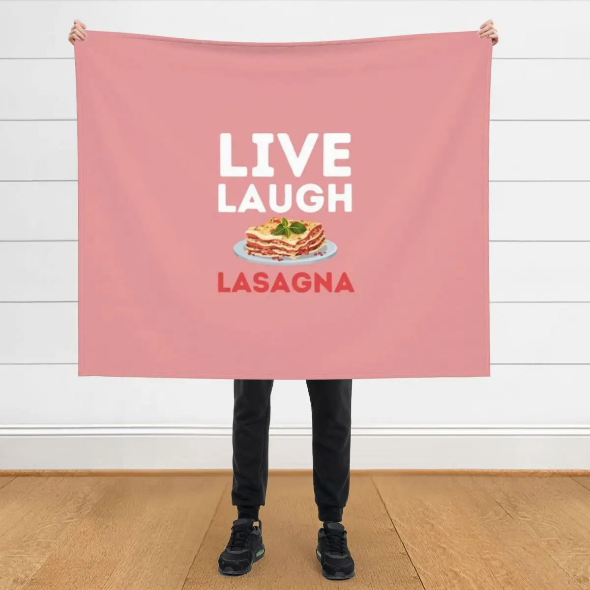 

Live Laugh Lasagna - Funny lasagna enthusiast design Throw Blanket Tourist Cute Blankets For Bed Heavy Blankets