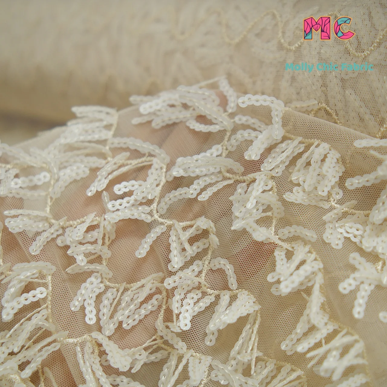 Nova malha em forma de s borla 5mm iridescente lantejoulas bordado tecido costurado dança latina vestido de noite vestido tecidos de casamento para costura