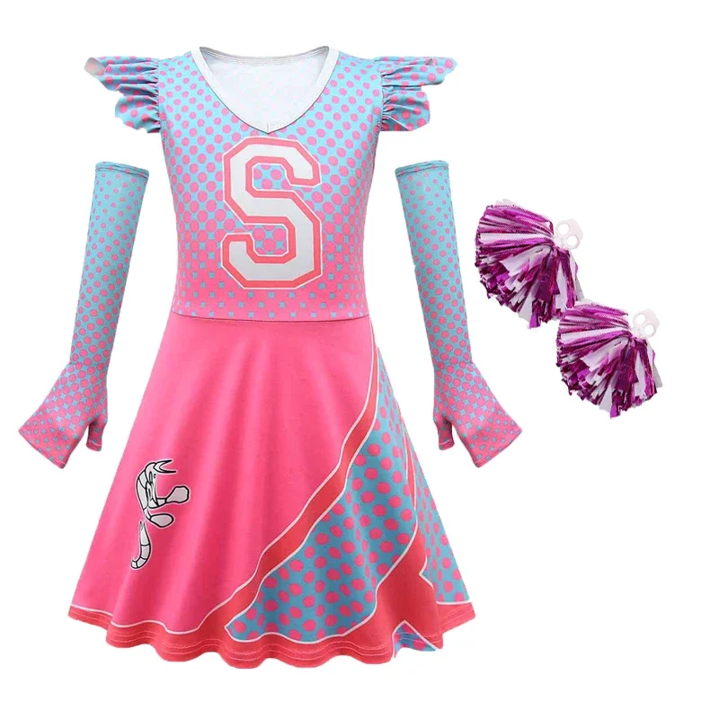 2024 fashion Halloween Cheerleader cosplay costume kids little girl adcross fancy outfits zombie dress for girls dresses