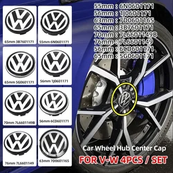 4pcs/set 56mm 65mm 66mm Car Styling Wheel Center Cap Hub Covers Badge Accessories For VW Volkswagen Golf 3B7601171 5G0601171