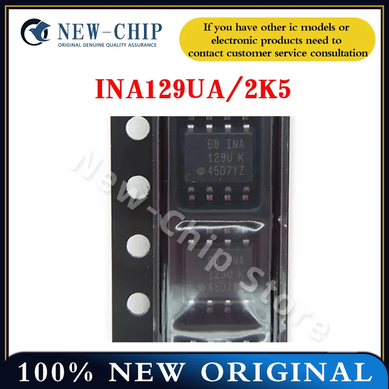 1PCS-20 TEILE/LOS INA129UA/2K5 SOP8 Neue Original INA129U