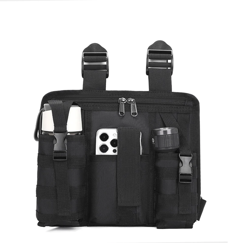 Bolso de Pecho Unisex, Chaleco Táctico Ajustable, Ligero, con Bolsillos, para Deportes al Aire Libre, Camping, Trabajo Diario, con Bolsa para Herramientas y Correa para Cinturón