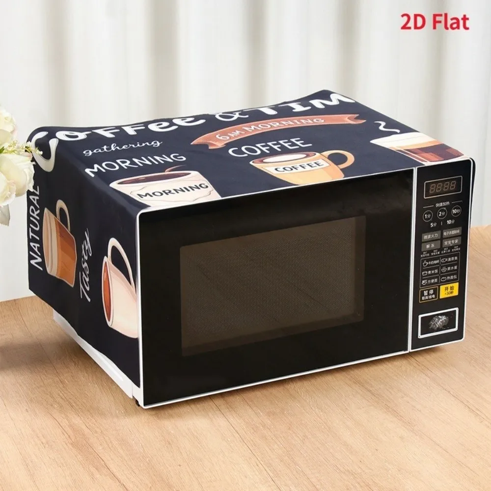 85x35cm Microwave Oven Dust Cover Oil Proof Waterproof Polyester Fabric Machine Protector Washable Microwave Dust Cover