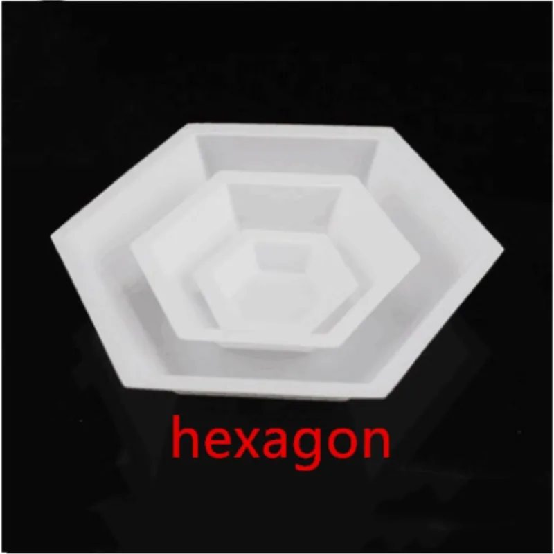 5pcs Gold Silver Diamonds Weighing Boats Pouring Funnel Dust Nuggets Square/rhombus/ship/hexagonal dish pan plastic anti-static