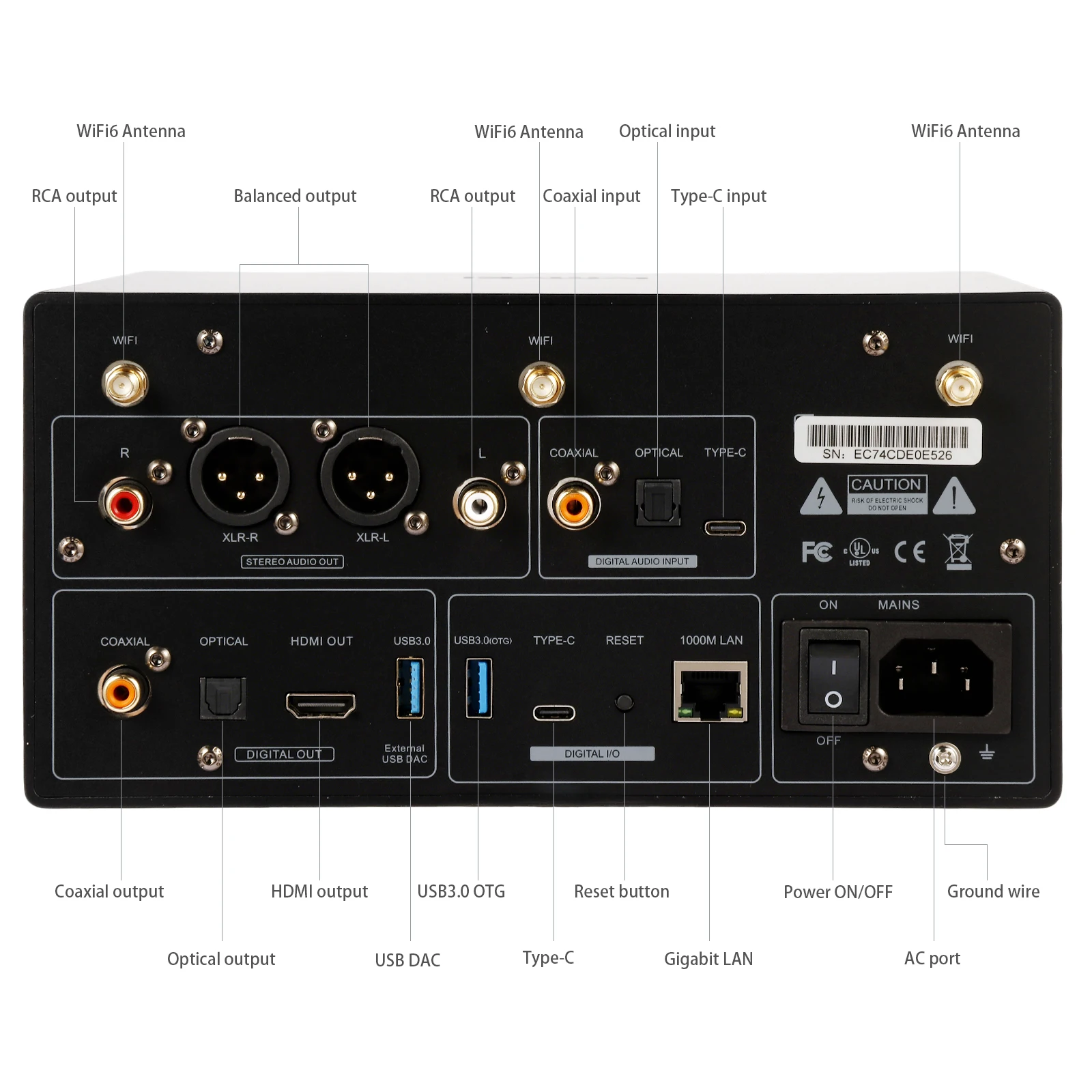 MYMEI DMP25 CD Version BT ESS9069+ XMOS316 Streaming Media Digital Broadcast Decoding Headphone Amp Integrated Machine