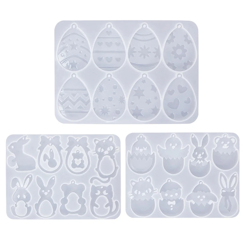 Easter Silicone Mold for DIY Earrings and Pendants Unique Jewelry with Easter Themes Making Mould Resin Moulds R3MC