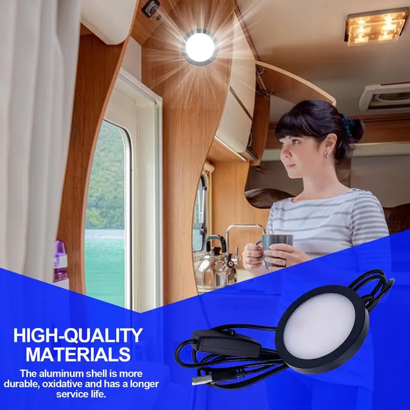

USB Puck Light USB LED Puck Light With Aluminum Shell Novelty Lighting Under-Counter Wall Lamp Fixtures For Bedroom Kitchen