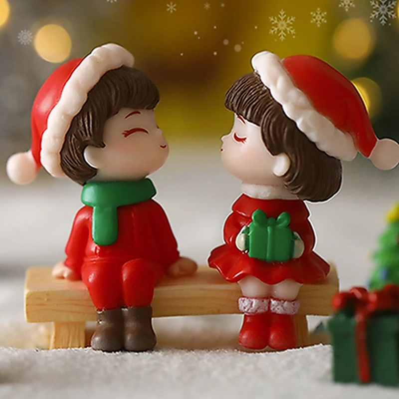 Mini Christmas Doll Gift Toy Kids Lovers Figurine Landscape Wedding Decor Garden Ornaments Christmas Party Decor For Home 2024