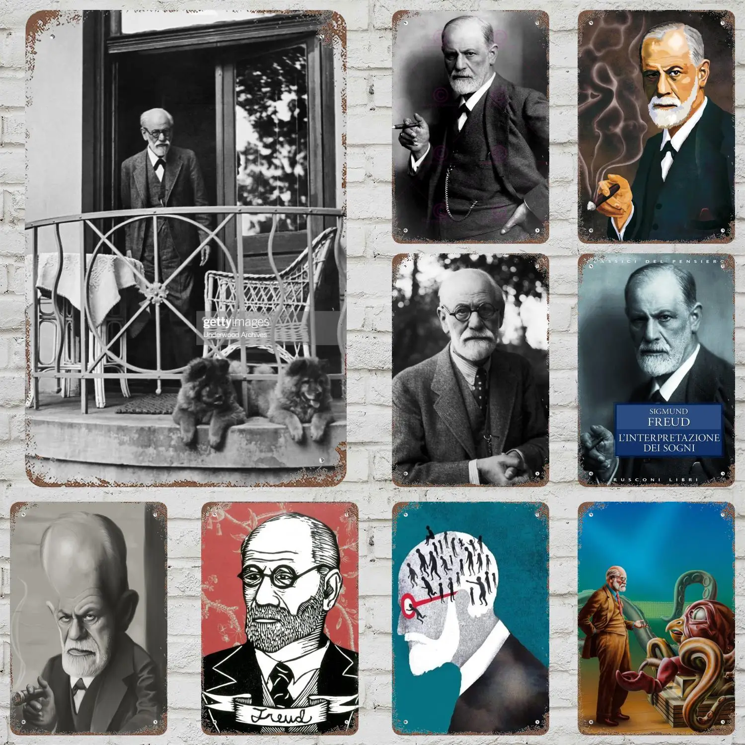 Sigmund Freud Decor Vintage Metal Signs Tin Signs Captain Poster Decor for Bar Pub Club Man Cave Wall Decoration