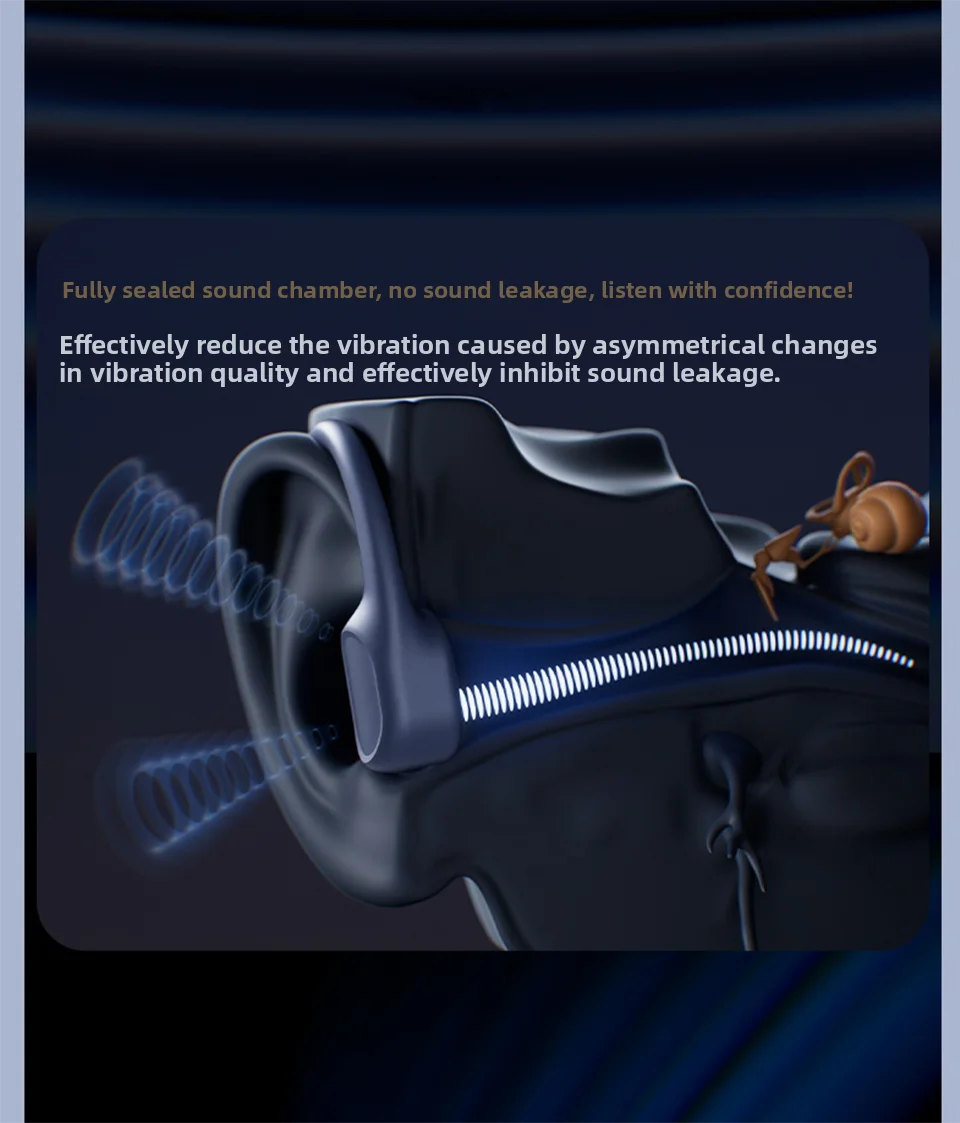 Sanag B33S Knochenleitung Bluetooth-Kopfhörer Open Ear IPX8 Schwimmkopfhörer Wahl 32 GB Speicher Wireless Headset MP3-Ohrhörer – Detail 5