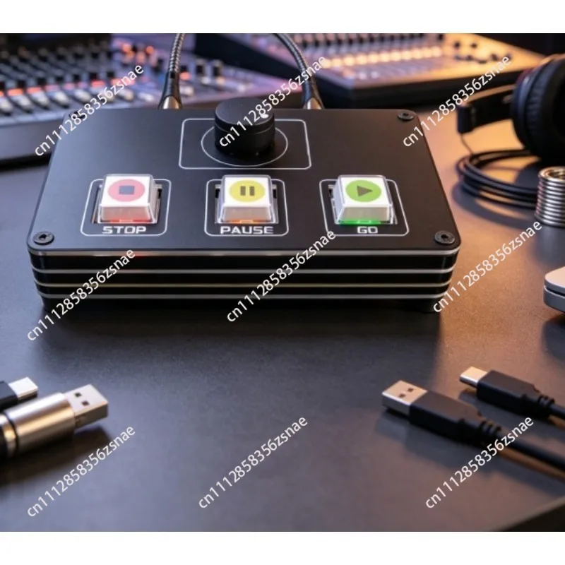 For Dual Type-C Wired Master-Slave Sync Controller for Dual Computers, Compatible with QLab Live Music Playback