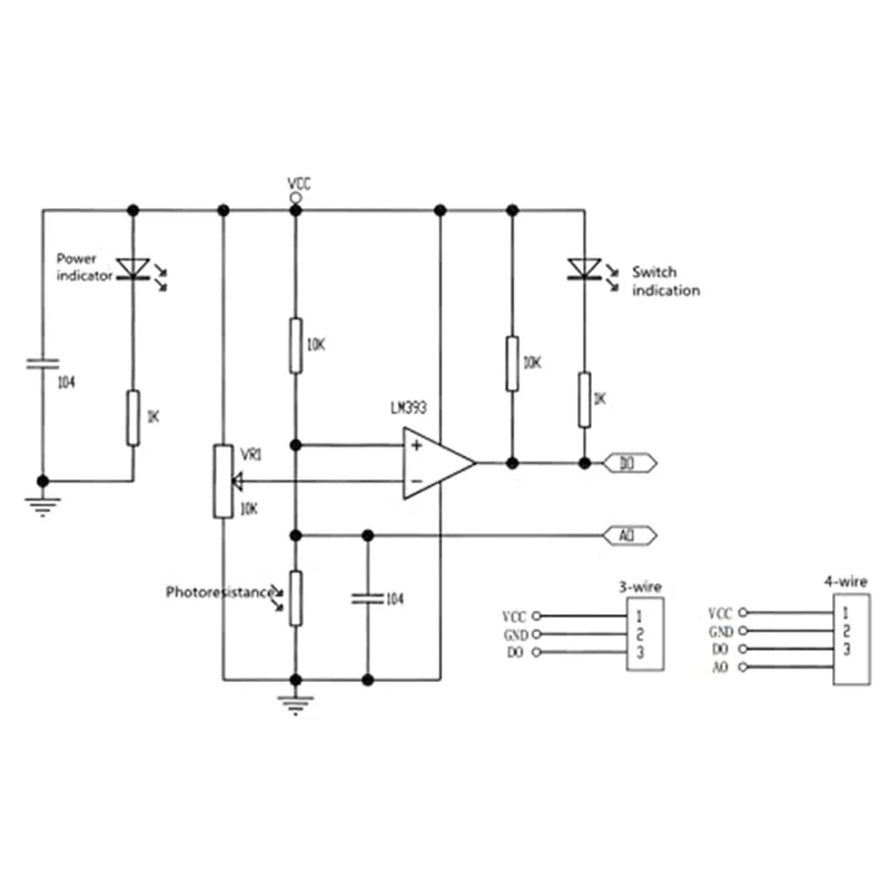 Modul Sensor fotosensitif LDR 5MM, modul Sensor Sensor cahaya Digital deteksi LM393 3 PIN UNTUK Arduino