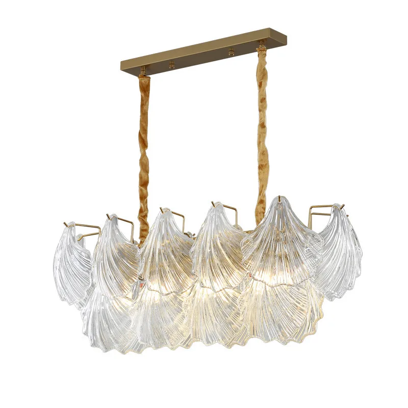 

Light luxury, American style, shell lamp, glass, living room, main lamp