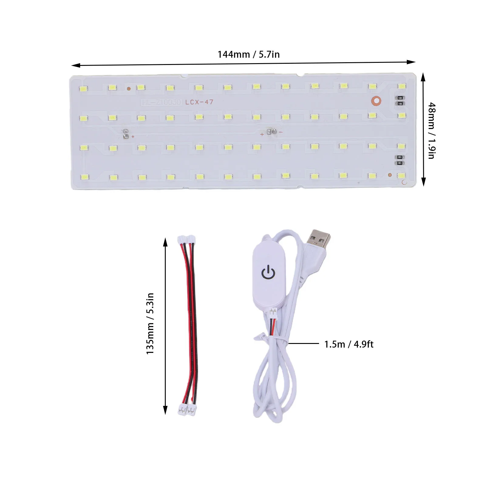 4 Sets CMYK LED Backlight Board Fit for Bambu  A1 Mini 3D Printer Lithophane PCB Light Board with Connecting Cables