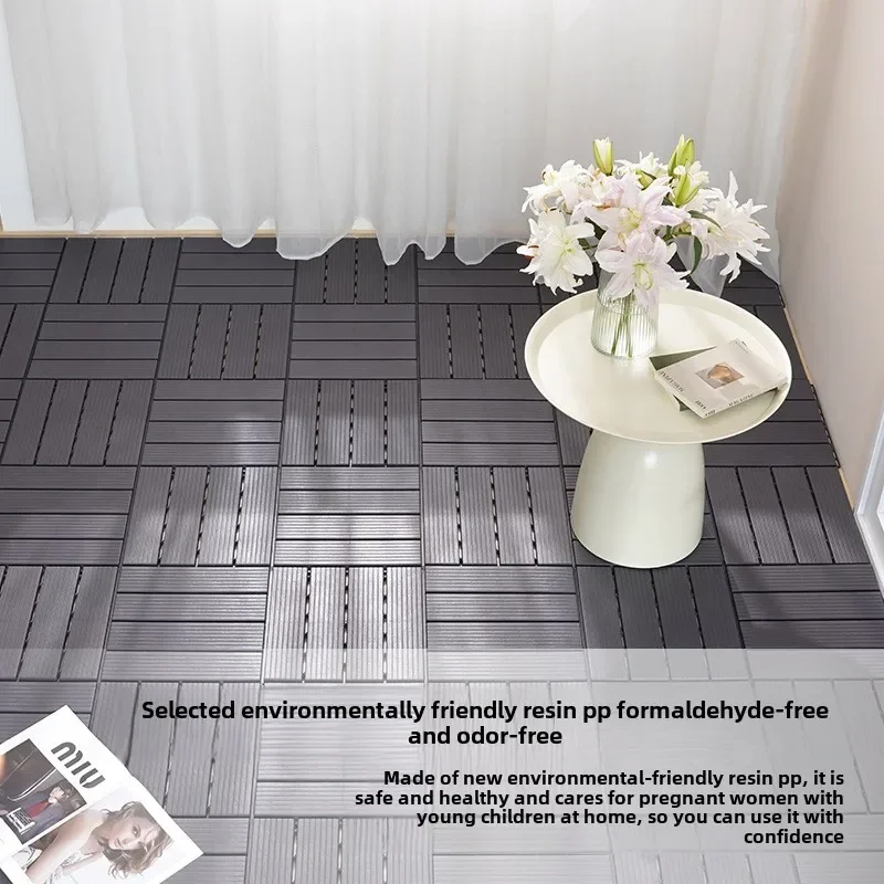 Imitation wood plastic floor plastic assembled outdoor floor anticorrosive wood outdoor floor plastic wood