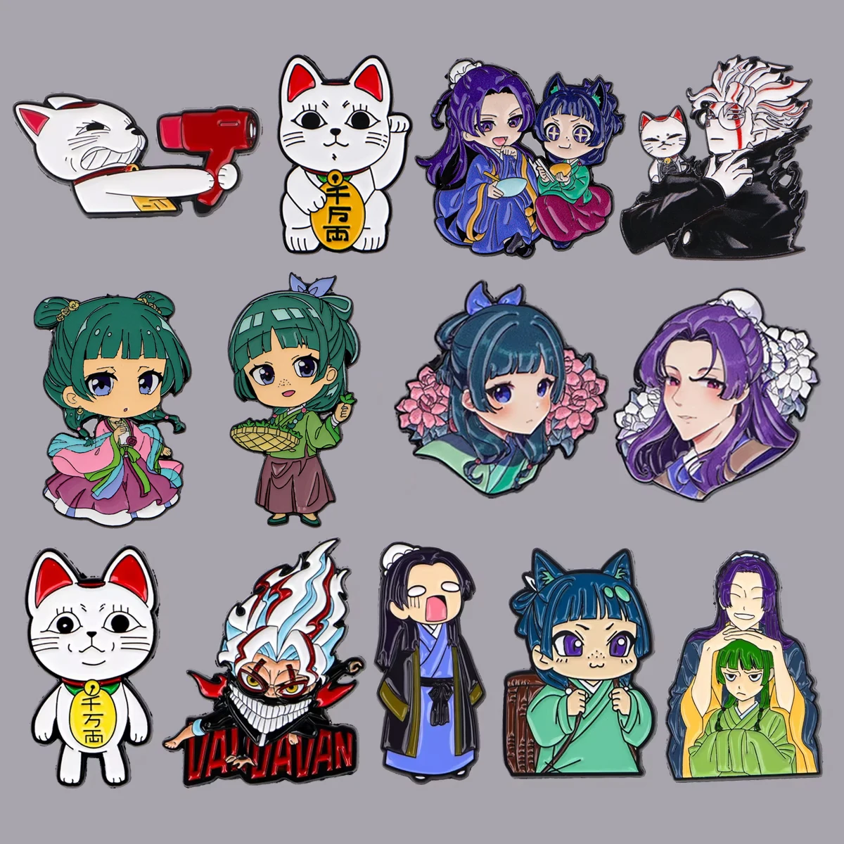 Pin esmaltado para niñas, broches de personajes de Anime para ropa, insignia, bolsa, ropa, solapa de gato Kawaii, joyería para hombres y mujeres, regalo para fanáticos