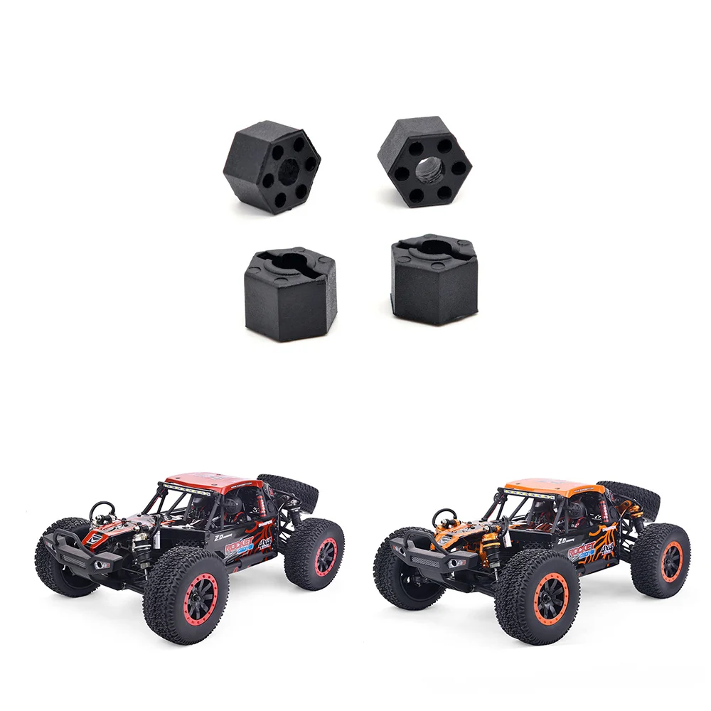 Adaptador hexagonal de 4 ruedas para coche de control remoto, accesorios de repuesto para ZD Racing piezas DBX10 7504, 1/10