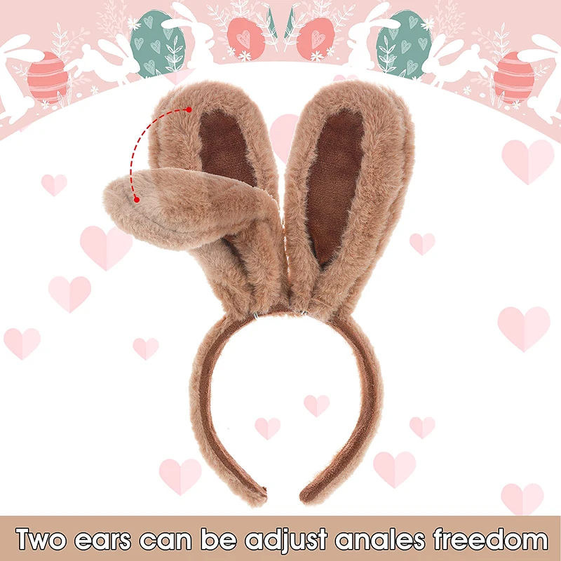 Rabbit Ear Hair Bands Camel Brown Rabbit Ears Hair Accessories Hair Bands Handmade Rabbit Ear Hair Bands