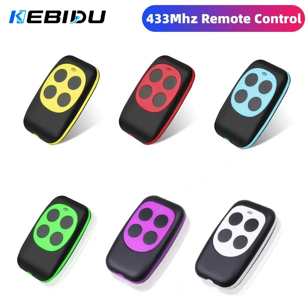 KEBIDU 433Mhz 4 Keys Colorful Remote Control RF Wireless Copy Code Remote Electric Clone Cloning Gate Garage Door Auto Keychain