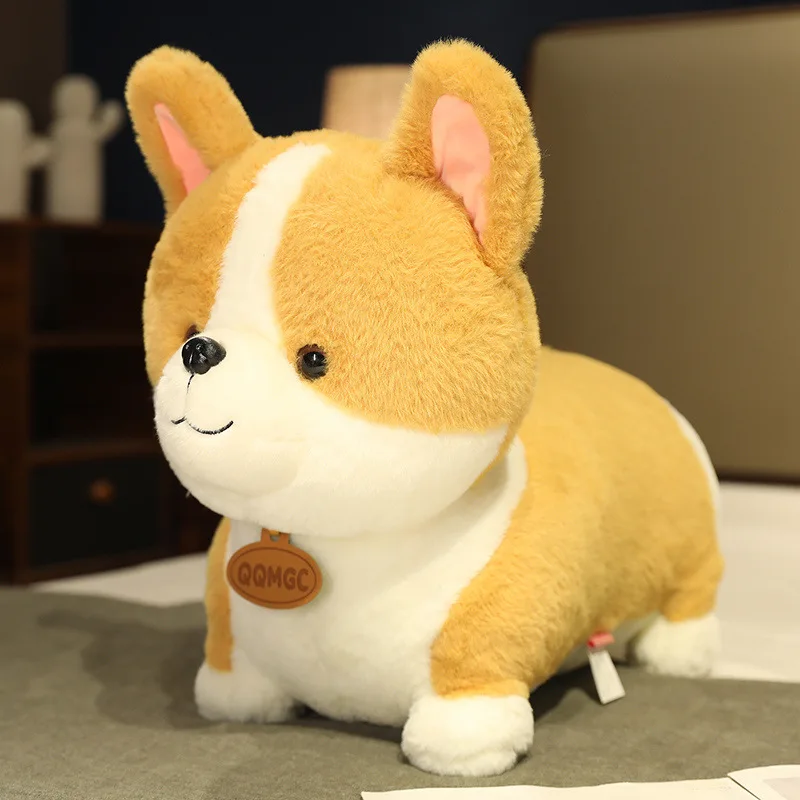 Creative Plush Toy Cute Corgi Soft Doll Lovely Dog Suitable Toy Kids Toy Throw Pillow Birthday Gift w1400
