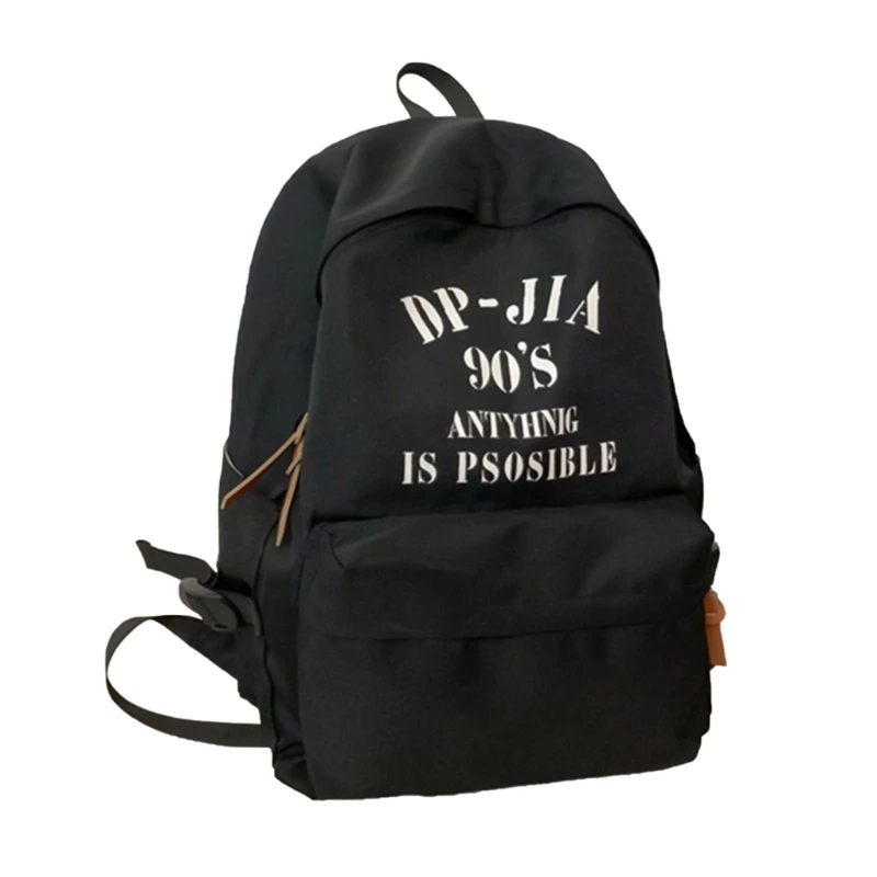 Spacious Nylon Backpack for Women School Bag Aesthetic Book Bag College Daypack