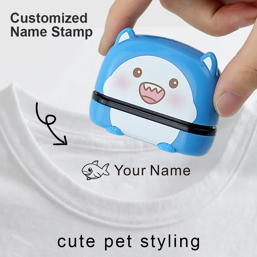 

Custom Kids Name Stamp for Clothes-Waterproof Clothing Marker,Anti-Loss Shoe & Backpack Labels, Daycare School Supplies Gift Set