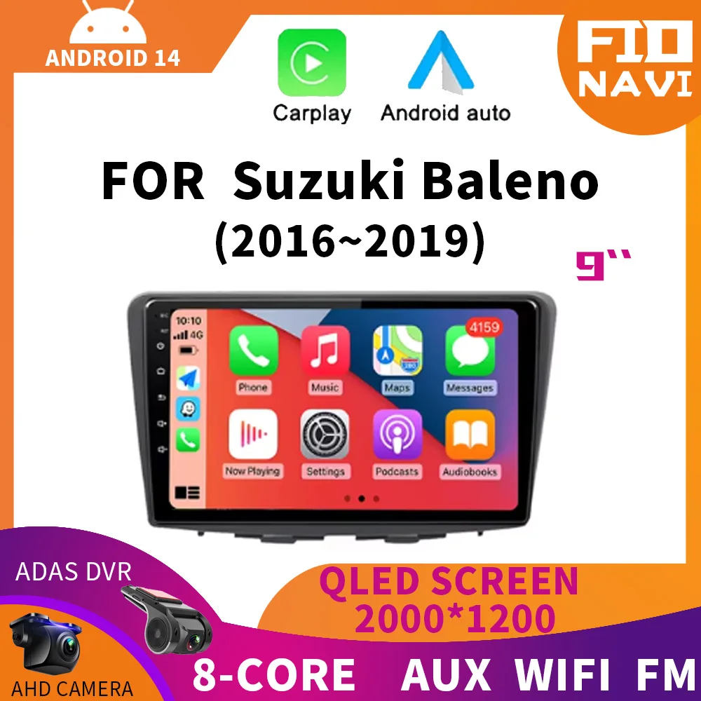 

Android 14 For Suzuki Baleno 2016 2017 2018 2019 GPS Screen Support Raer Camera Carplay OBD Car Multimedia Radio Video Player