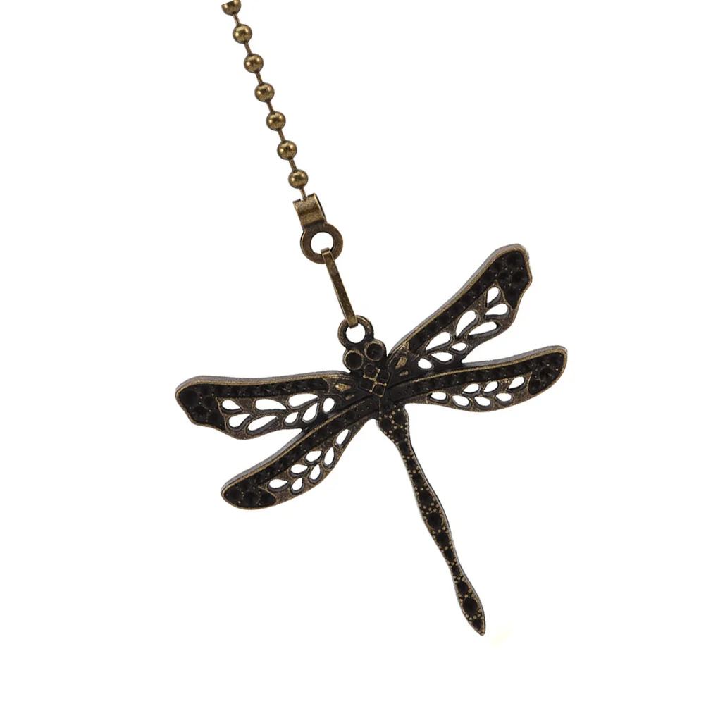 

Zinc Alloy Vintage Dragonfly Ceiling Fan Pull Chain Replacement Decorative Extender for Ceiling Fan Light Fixtures Bedside Lamps