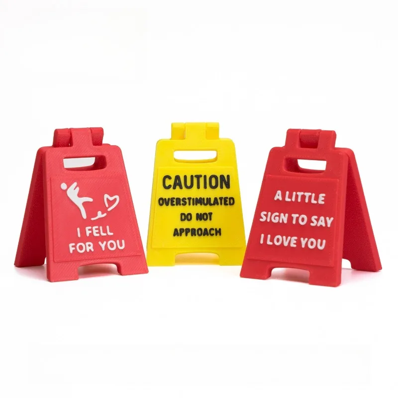 Tips Valentine's Day Gift Confession Decorations Small Ornaments Happy Angry I Love You Caution Overstimulated Do Not Approach