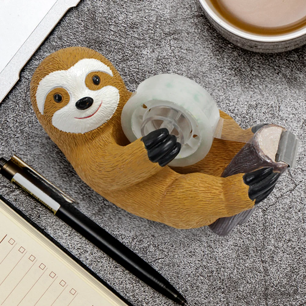 Sloth Tape Dispenser Resin Holder Office Supplies for Desk Accessories Cute Holders