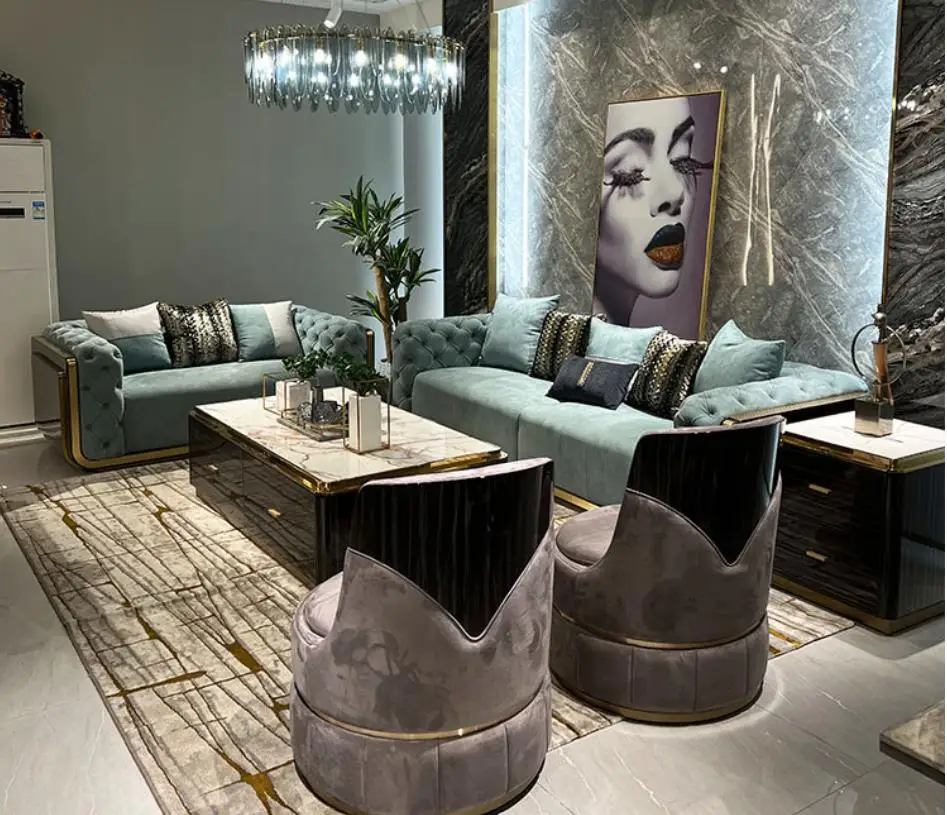 mz-Italian High Luxury Layer Frosted Cowhide Sofa Villa High-end Atmosphere Modern Living Room Large Living Room Sofa~