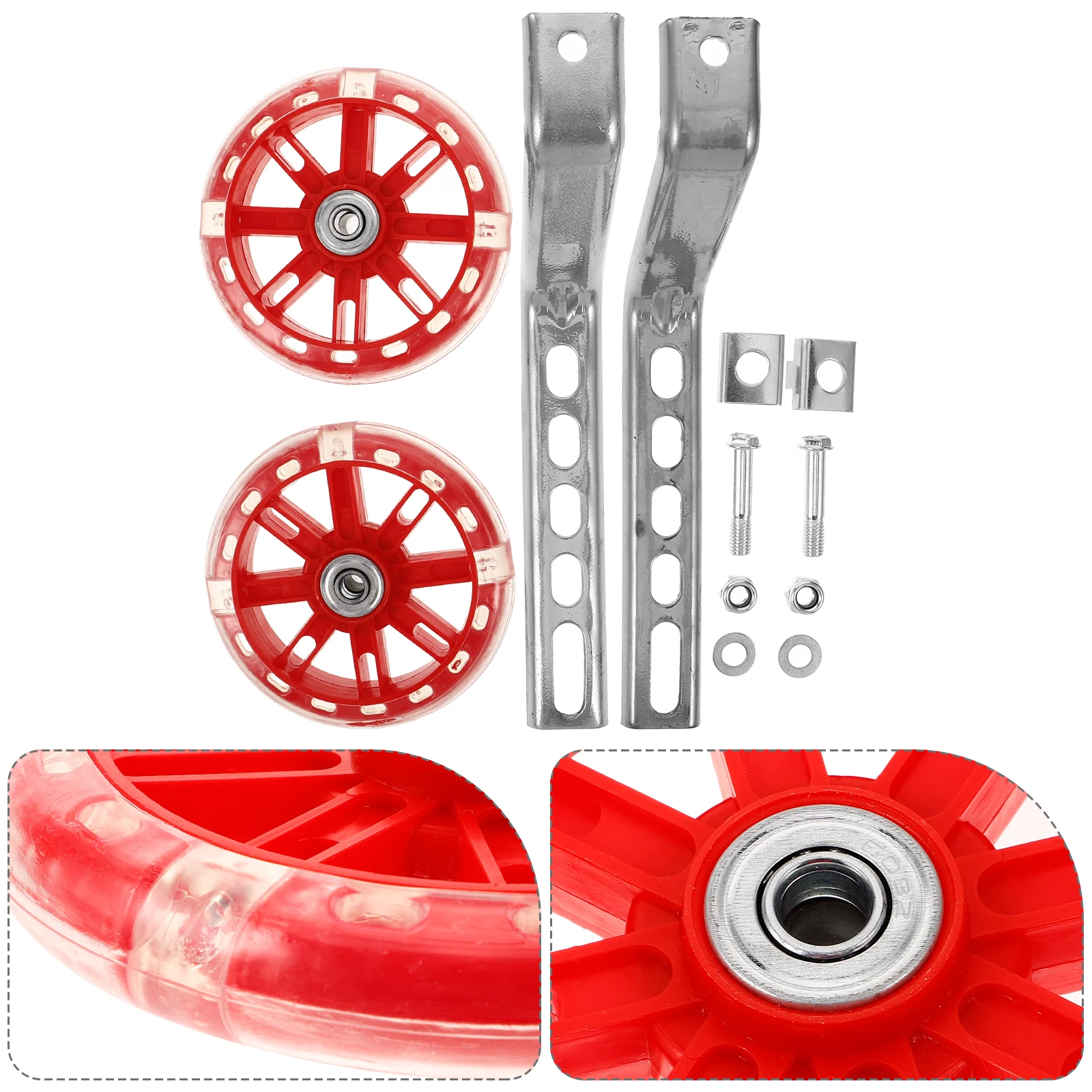 

Bicycle Training Wheels Kids Bike Stabilizers Adjustable Auxiliary Support Flashing Safety Wheel Universal MuteWheel Accessories