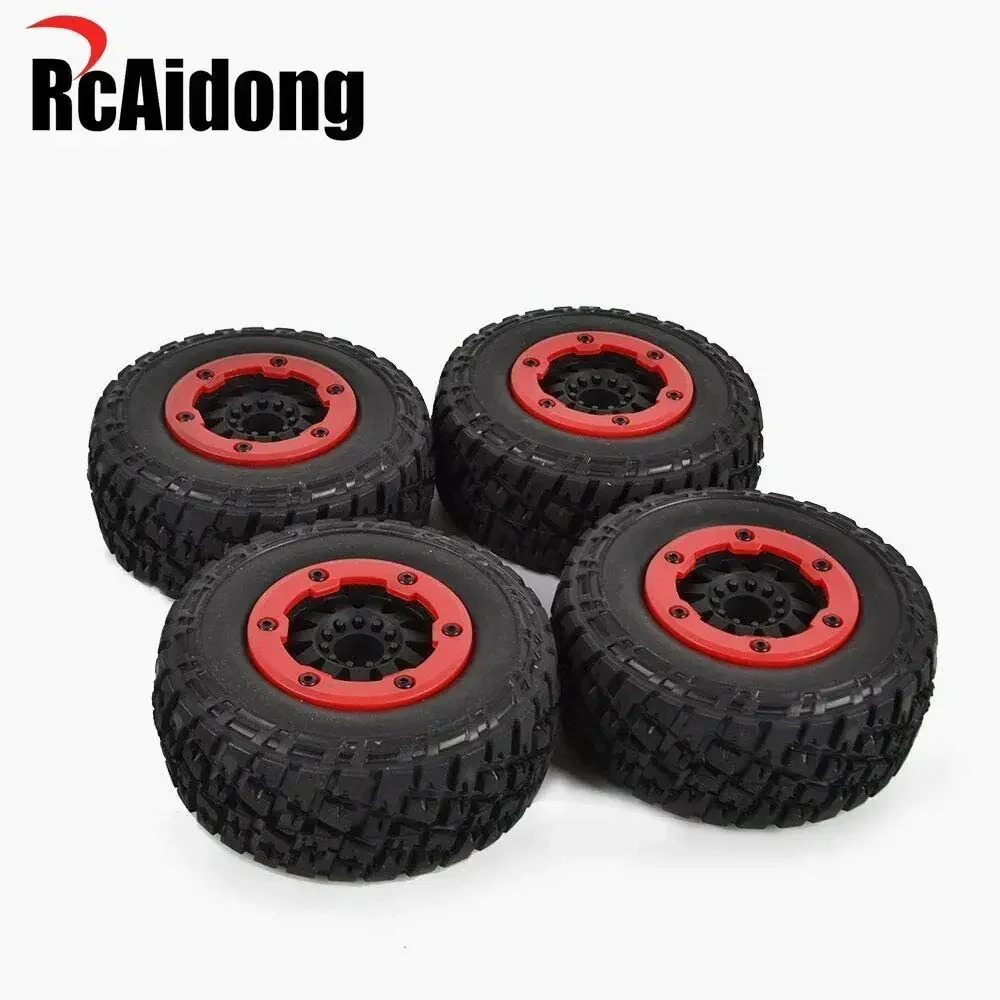 4Pcs  RC 1/10 Beadlock Short Course Tires Wheels For Traxxas Slash  SC10 CAR