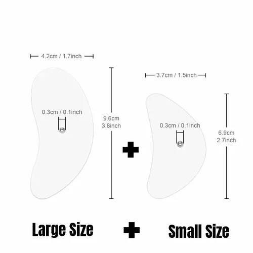 Imagen 2 del producto Almohadillas de electrodos faciales EMS, Estimulador muscular para levantamiento Facial, masajeador Facial de línea de mandíbula, parches de pulso de acupuntura Tens, 8/32 Uds.