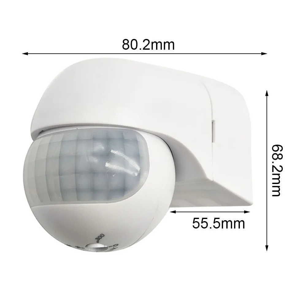 

Light Sensor Motion Detector For Indoor And Outdoor IP44 Splash Proof LED PVC Wall Mounting White 80 X 68 X 56mm