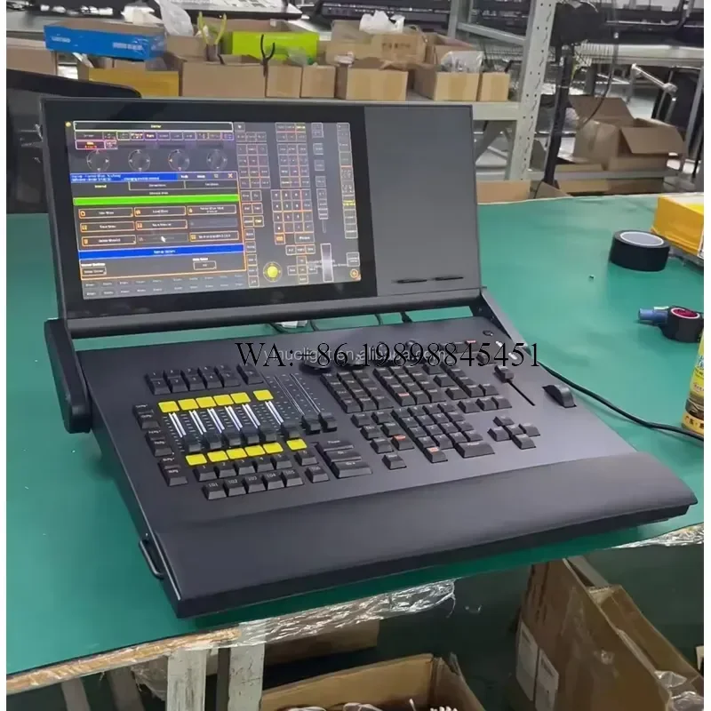 WMWMNU DJ DMX512 Lighting Console Grand MA2 T1 PC Fader Wing 2 15.6