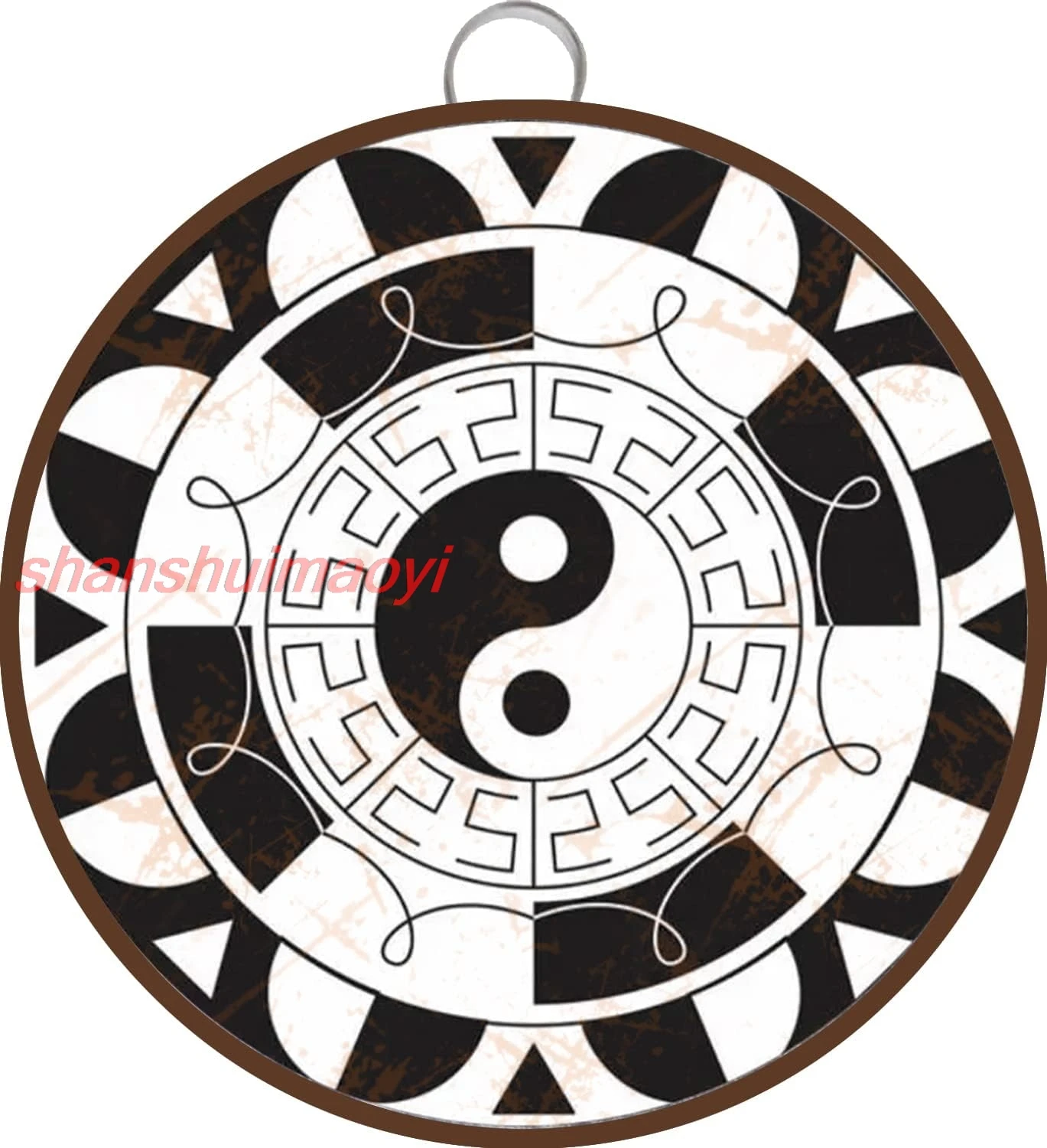shan  Mandala tin Sign, New Age Metaphysica,Vintage Style Tin Sign Wall Sign Wall Decor Gift for Mom, Dad,Metal Sign Tin, 1pc