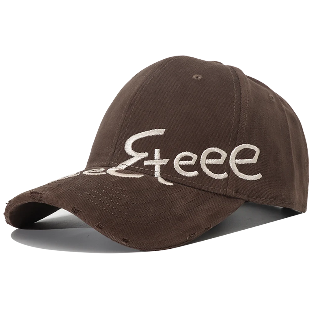 Retro Letter Embroidery Big Head Baseball Caps Fashion Hip Hop  Extra Large Size Cotton Snapback Hats Women Men Sun Hats
