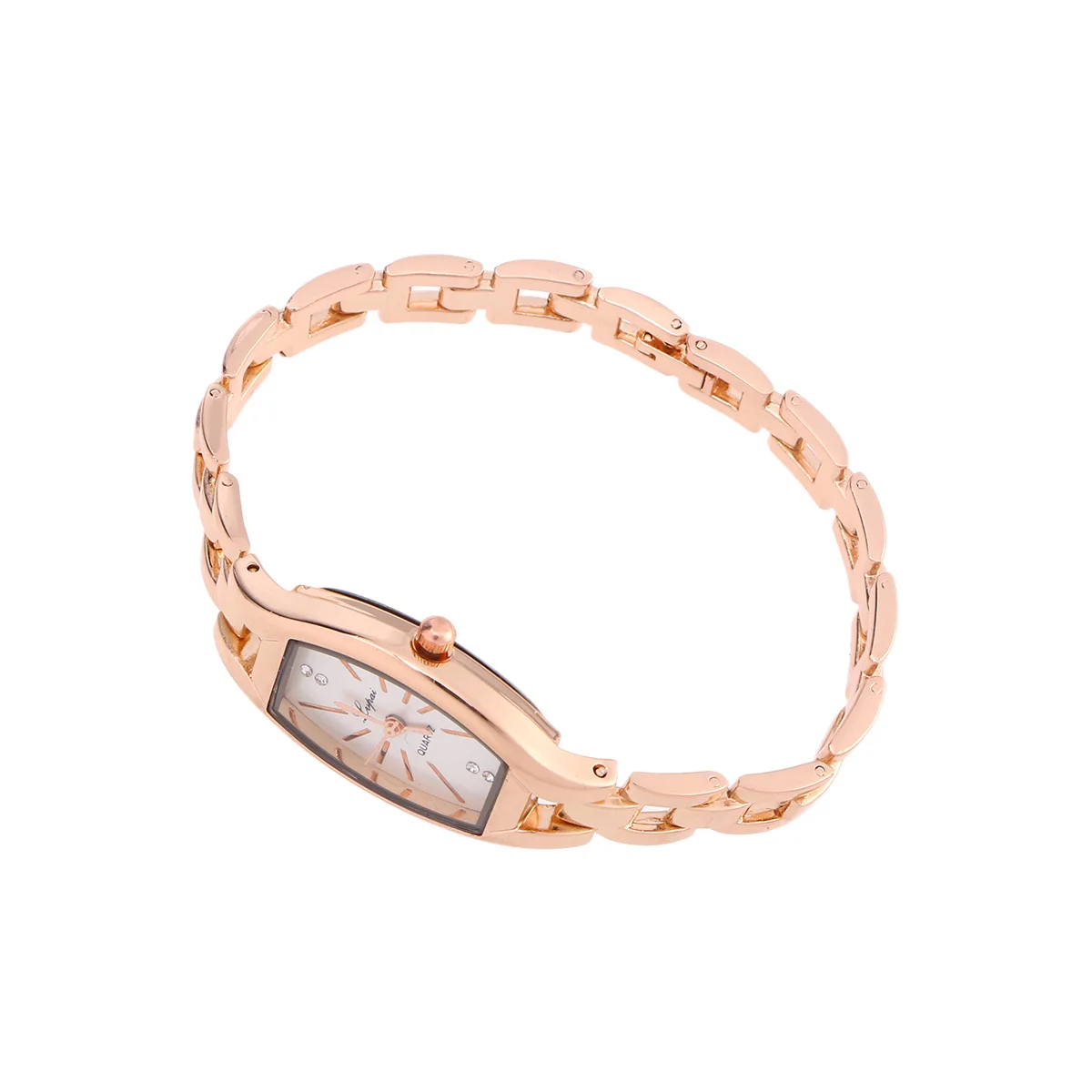 

Elegant Noble Quartz Watch Golden White Face Durable Wristwatch for Women Business Simple Design Gift for Special Days
