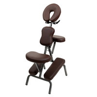 Adjustable Comfortable Tattoo Chair Portable Folding Massage Scraping Chair Brown Multifunctional Massage Chair