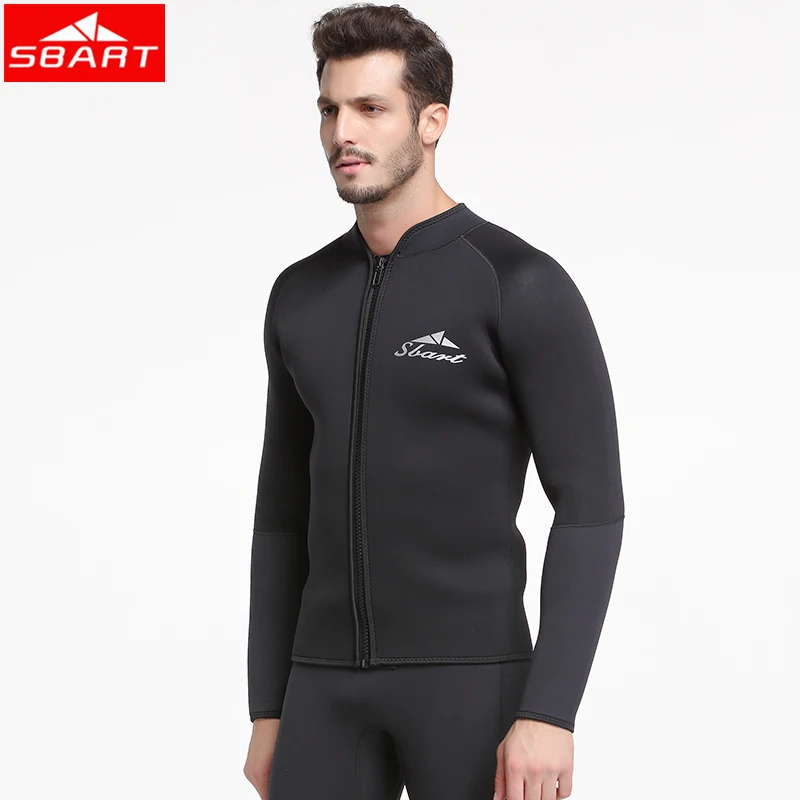 3MM Neoprene Top Jacket Wetsuit Long Sleeve Drysuit Triathlon Wetsuits Top Sunscreen Warm Sunscreen Jumpsuit Scuba Wetsuit