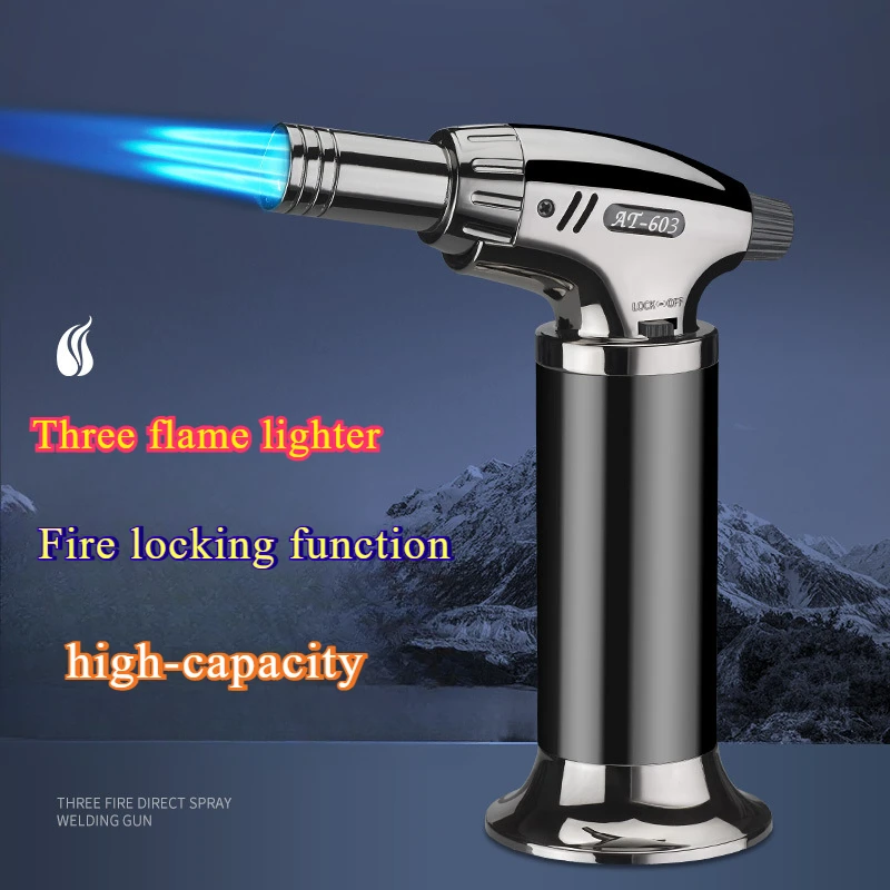 Tragbare Metall FlameBBQ Heizung Zündung Grill Küche Lötlampe Einstellbare Kochen Butan Gas Fackel Feuerzeug Brenner Flamme.