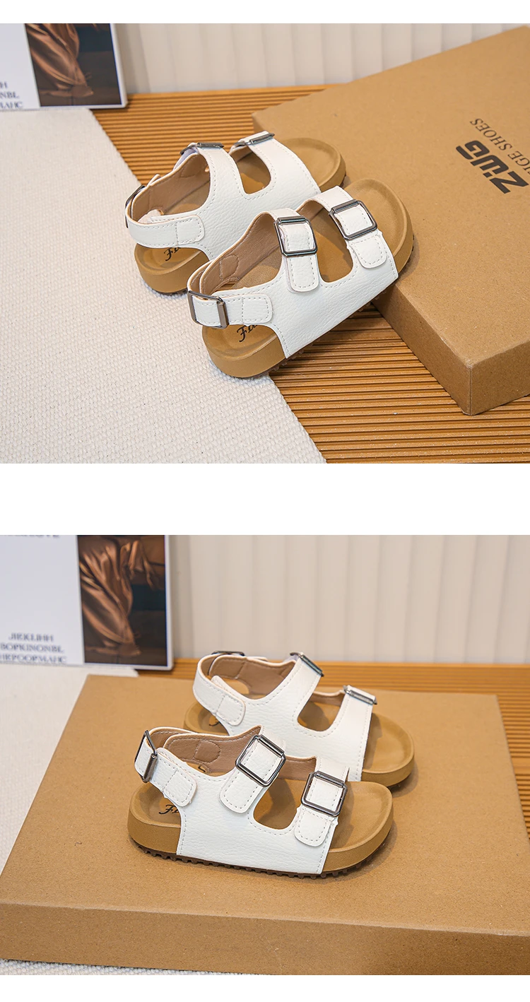 Jungen Sommer-Sandalen mit weicher Sohle, bequeme, rutschfeste Freizeitschuhe, neue Mode 2026, vielseitige Kinder-Strandschuhe, trendig – Detail 5