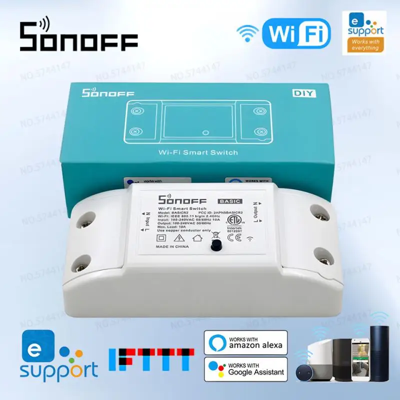 SONOFF Outlets BasicR2 Wifi Breaker Switch Smart Wireless Remote Controller DIY Wifi Light Switch Smart Home Works With Alexa