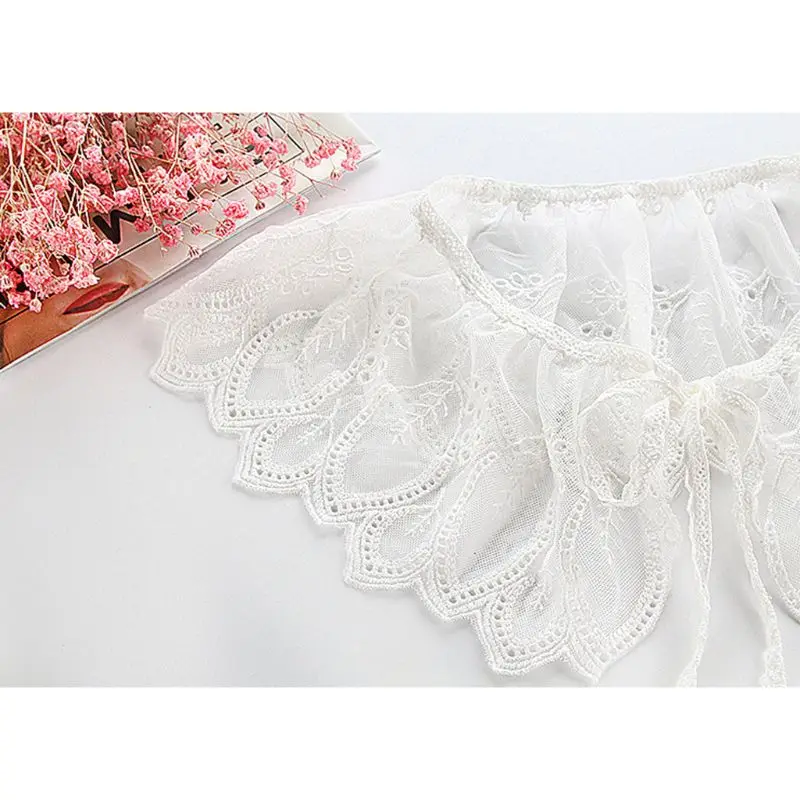 Fashion Women Bandage Lace Women Blouse Fake False Collar for Doll Collar Clothe