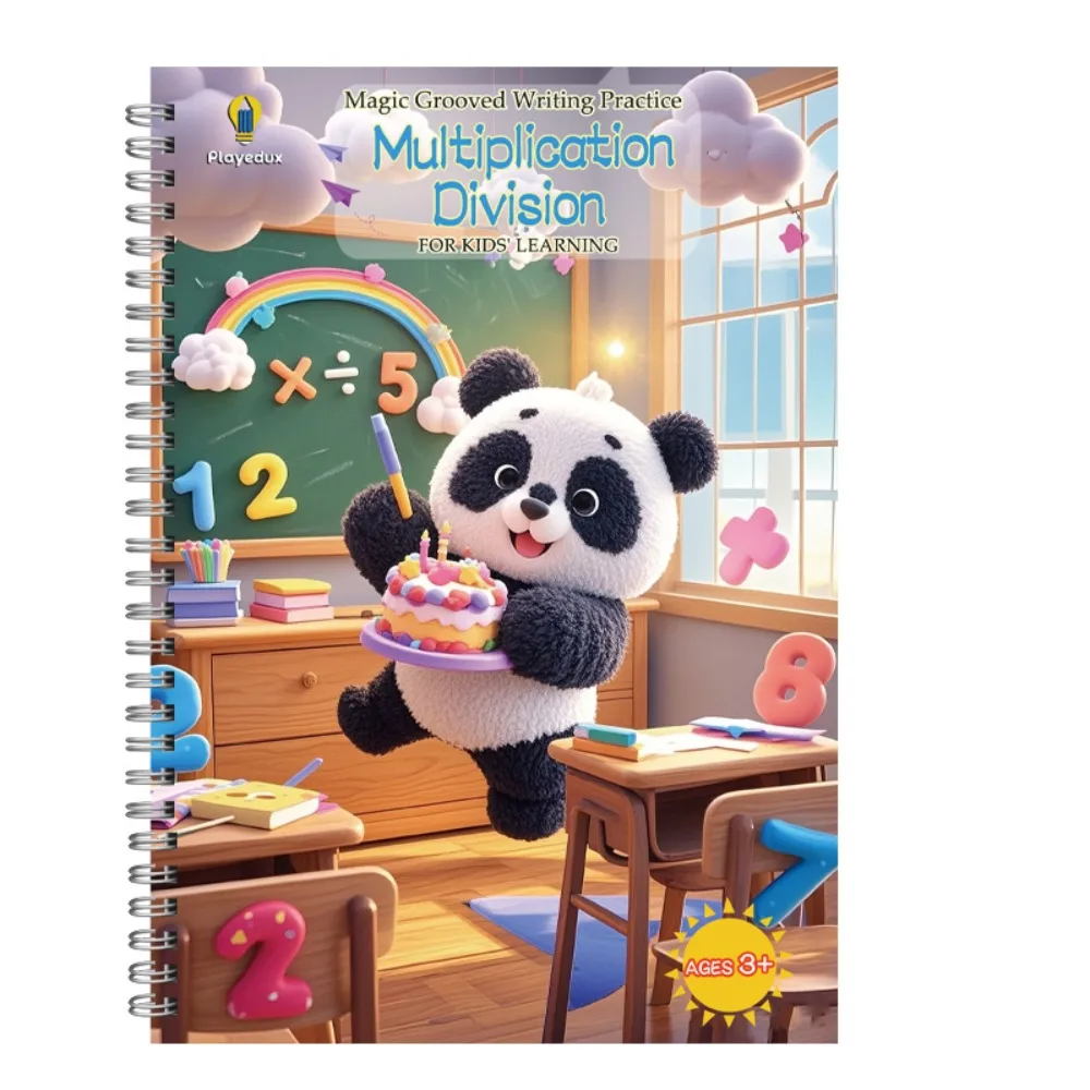 

Многоразовые магические рифленые занятия письма с алфавитом, математический рисунок, красочные магические рифленые тетради для рукописного ввода